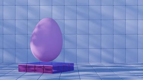 Minimalist Easter egg design with a sleek glass texture, offering a contempor 스톡 일러스트