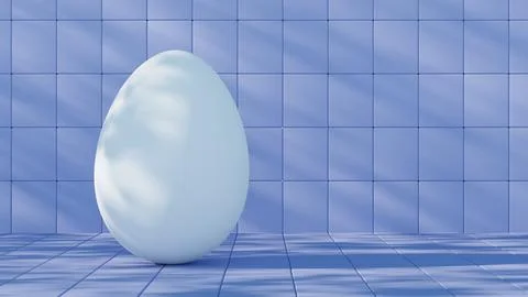 Minimalist Easter egg design with a sleek glass texture, offering a contempor Illustrazione stock