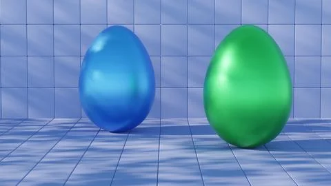 Minimalist Easter egg design with a sleek glass texture, offering a contempor Illustrazione stock