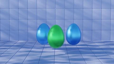 Minimalist Easter egg design with a sleek glass texture, offering a contempor Stockillustratie