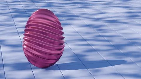 Minimalist Easter egg design with a sleek glass texture, offering a contempor イラスト素材