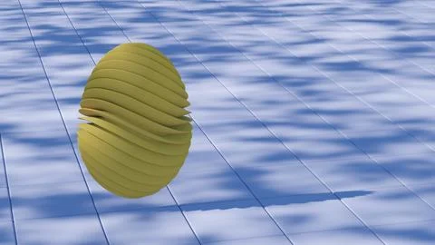 Minimalist Easter egg design with a sleek glass texture, offering a contempor イラスト素材