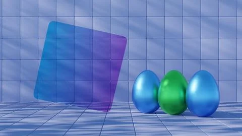 Minimalist Easter egg design with a sleek glass texture, offering a contempor 스톡 일러스트