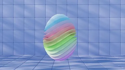 Minimalist Easter egg design with a sleek glass texture, offering a contempor Stock Illustration