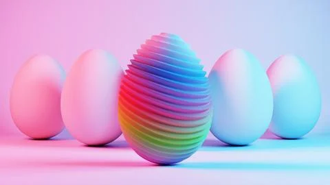 Minimalist Easter egg design with a sleek glass texture, offering a contempor Illustrazione stock