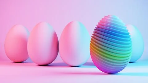 Minimalist Easter egg design with a sleek glass texture, offering a contempor Illustrazione stock