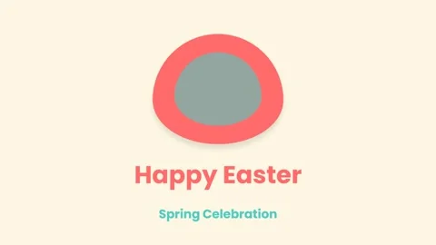 Minimalist Easter greeting design with abstract spring celebration logo ani.. Stock Footage 336805301