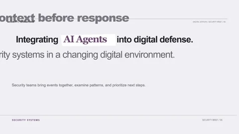 Minimalist Editorial Presentation Slides Explaining AI Agents in Modern Work Video stock 348218501