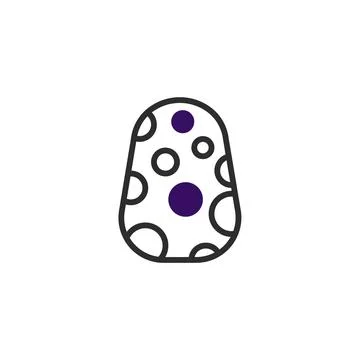 Minimalist egg illustration with circular patterns presenting a modern desi.. Stock Illustration