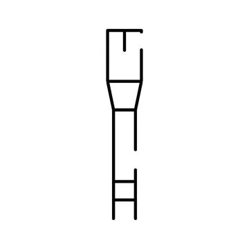 Minimalist eiffel tower outline drawing geometric symbol Stock Illustration
