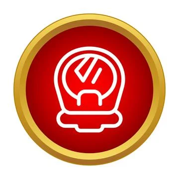 Minimalist electronic device icon on red background 스톡 일러스트