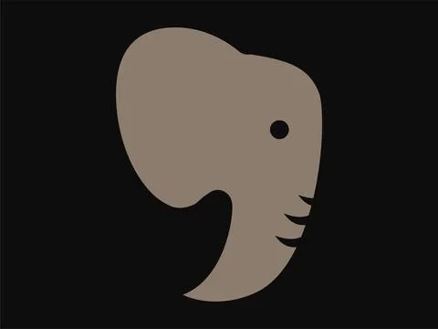 Minimalist Elephant Icon Vector with Modern Clean Design Stock Illustration