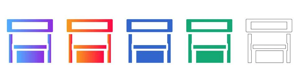 Minimalist Empty Desk or Table Illustration Stock Illustration