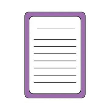 Minimalist Empty Lined Page Template Vector Illustration Stock Illustration