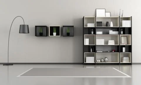 Minimalist empty livingroom Stock Illustration