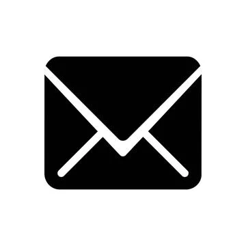 Minimalist envelope icon graphic for digital messaging and email communicatio Illustrazione stock