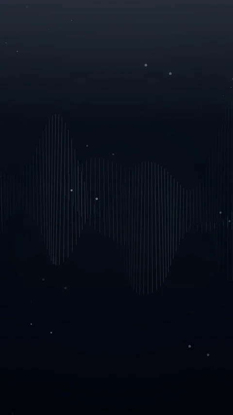 Minimalist equalizer audio visualizer background on dark screen Stock-Footage 345492251