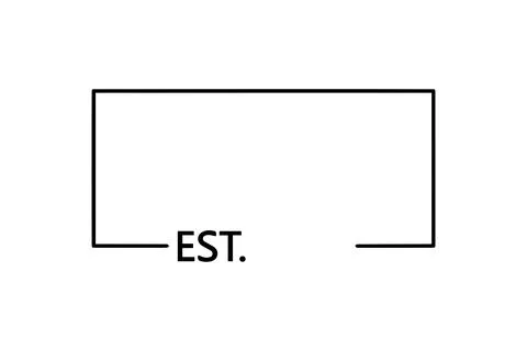 Minimalist EST. Frame Design. Vector icon. 스톡 일러스트