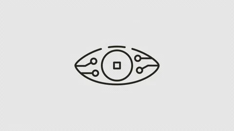 Minimalist eye and scanning technology design for techrelated projects Stock Footage 314513513