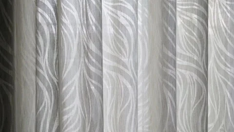 Minimalist fabric texture seen from below on softly lit curtain Stock Footage 319555456