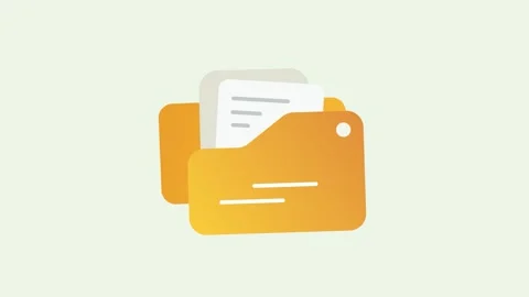 Minimalist File, Folder, and Document Management Concept Animation Stock Footage 328035941