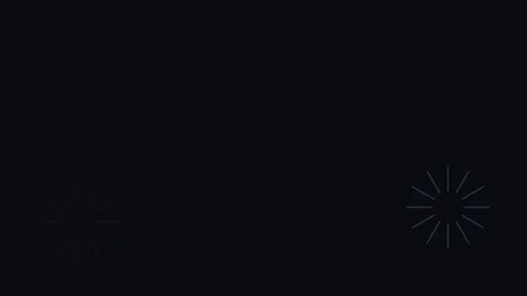 Minimalist firework bursts glowing against a deep black night sky background Stock-Footage 336263476