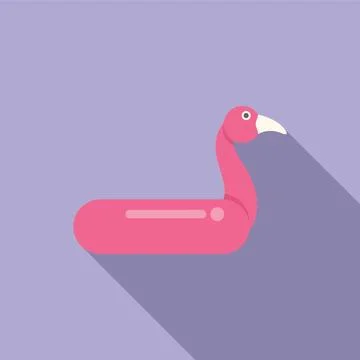 Minimalist flamingo pool float illustration 스톡 일러스트