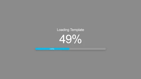 Minimalist Flat Design Loading Screen Template with 100 Percent Progress Bar Stock Footage 346764553
