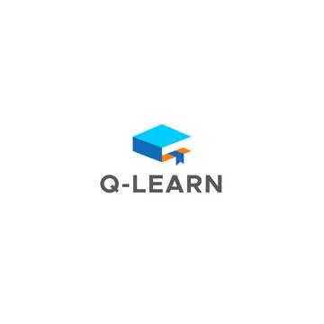 Minimalist flat design Q Learn smart logo design Stock Illustration