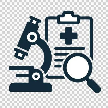 Minimalist Flat Icon Set Representing Scientific Research and Medical Diagnostic イラスト素材
