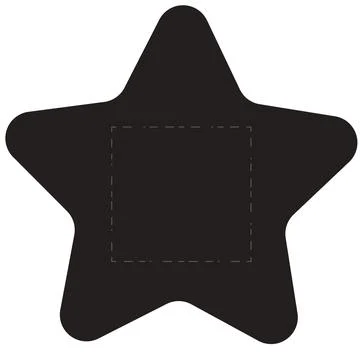 A minimalist flat icon with solid fill and outlined placeholder illustration  Stock Illustration