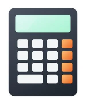 Minimalist flat vector design of an calculator Stock Illustration