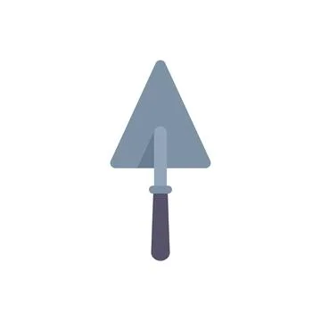 Minimalist flat vector illustration of a trowel isolated on white background Illustration