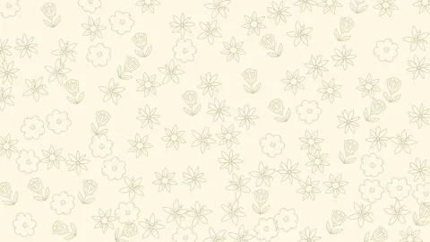 Minimalist floral pattern animation with delicate hand drawn flowers on a s.. 库存影片 335014397