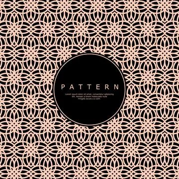 Minimalist flower line seamless pattern. Decorative luxury floral repeat pattern Stock Illustration