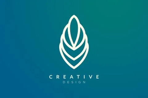 Minimalist flower vector design. It is suitable for spas, hotels, beauty, hea Stock Illustration