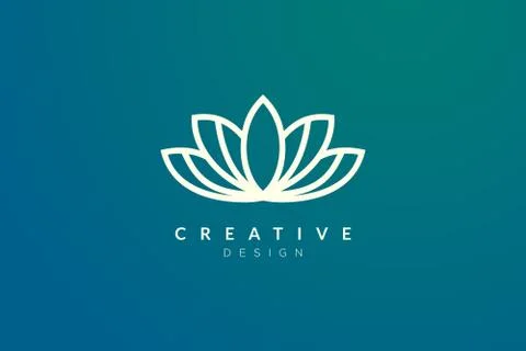 Minimalist flower vector design. It is suitable for spas, hotels, beauty, hea Stock Illustration