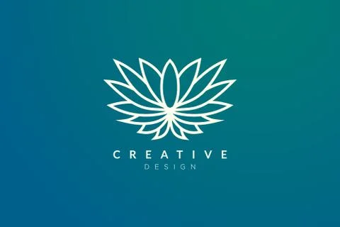 Minimalist flower vector design. It is suitable for spas, hotels, beauty, hea Stock Illustration