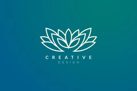Minimalist flower vector design. It is suitable for spas, hotels, beauty, hea Stock Illustration