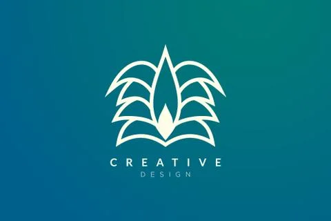 Minimalist flower vector design. It is suitable for spas, hotels, beauty, hea Stock Illustration