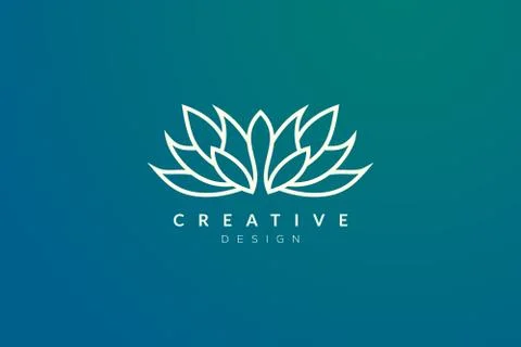 Minimalist flower vector design. It is suitable for spas, hotels, beauty, hea Stock Illustration