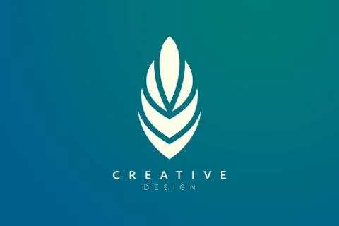 Minimalist flower vector design. It is suitable for spas, hotels, beauty, hea Stock Illustration