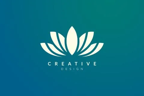 Minimalist flower vector design. It is suitable for spas, hotels, beauty, hea Stock Illustration