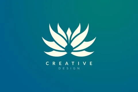 Minimalist flower vector design. It is suitable for spas, hotels, beauty, hea Stock Illustration