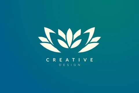 Minimalist flower vector design. It is suitable for spas, hotels, beauty, hea Stock Illustration