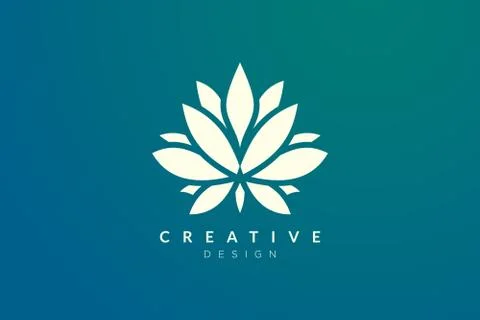 Minimalist flower vector design. It is suitable for spas, hotels, beauty, hea Stock Illustration
