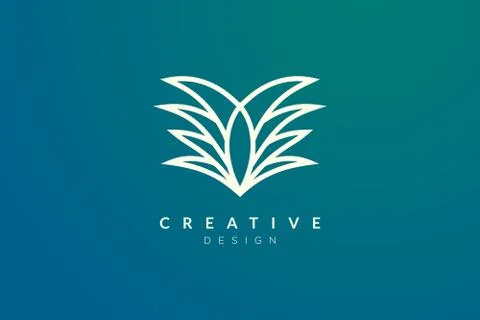 Minimalist flower vector design. It is suitable for spas, hotels, beauty, hea Stock Illustration
