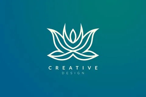 Minimalist flower vector design. It is suitable for spas, hotels, beauty, hea Stock Illustration