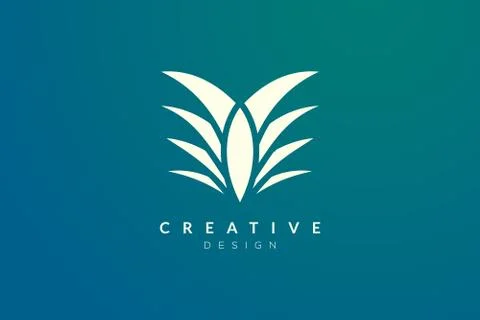 Minimalist flower vector design. It is suitable for spas, hotels, beauty, hea Stock Illustration