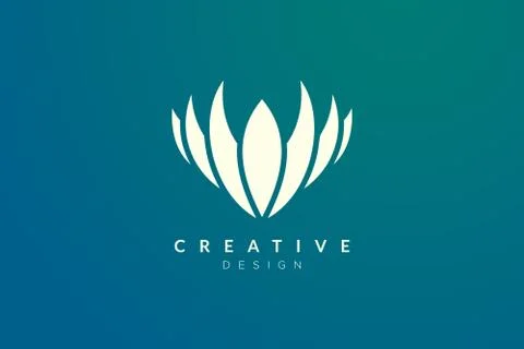 Minimalist flower vector design. It is suitable for spas, hotels, beauty, hea Stock Illustration